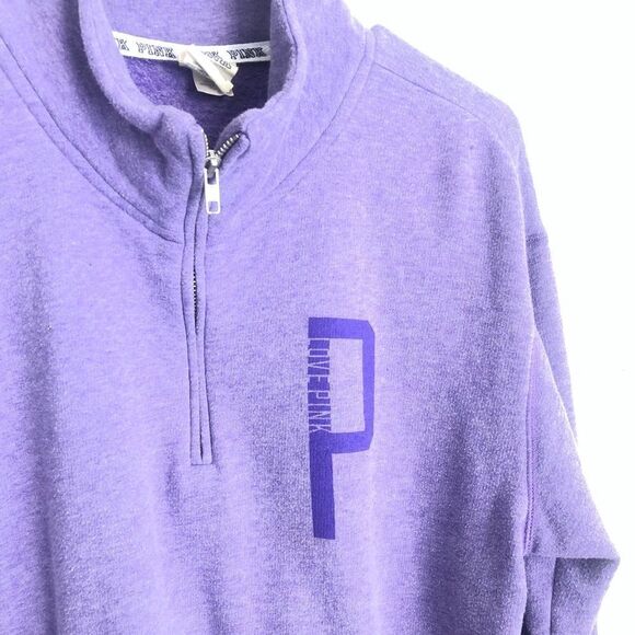 PINK Victoria's Secret 1/4 Zip Logo Pullover - Picture 7 of 16